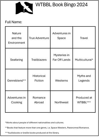 4 by 4 book bingo grid. Click on link to open as a PDF.