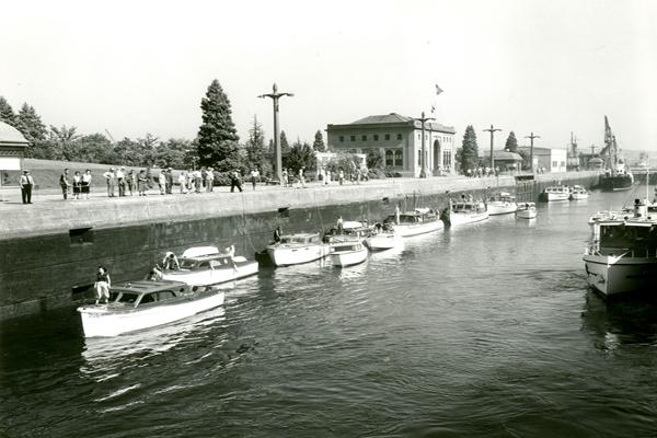 GeneralPhotoCollections_Motorboats along the Hiram M  Chittenden Locks2_ca1960