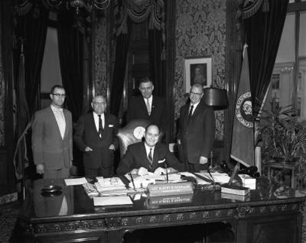 Gov. Rosellini signing bill 3-9-1959