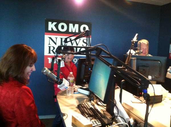 Kim at KOMO Radio for Primary