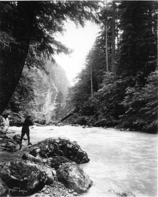 Mountain fishing (1920 Asahel Curtis)