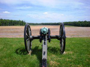 Photograph of cannon overlooking Malvern Hill, Richmond National Battlefield Park, Virginia.