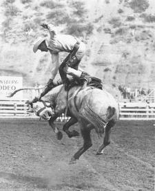 Harley May makes a sudden exit off Quick Silver, 1964