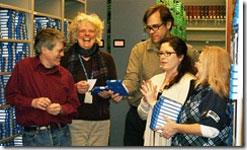 David Junius (3rd left) shares a moment of levity with his colleagues. 