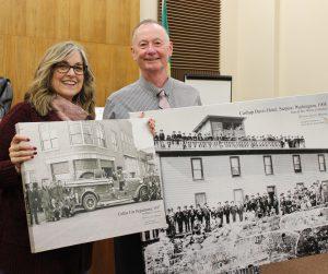 Whitman County Library staffer Kathy Bucholtz is shown with Whitman County Superior Court Judge Gary Libey