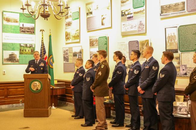 Of the community, for the community: Washington National Guard exhibit opens in the Office of the Secretary of State  